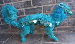 Aquamarine The Scaled Asian Dragon Posable Art Doll