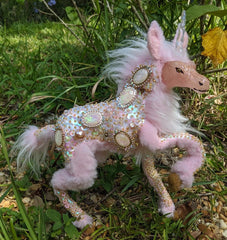 Rose Gold The Scaled Japanese Kirin Posable Art Doll